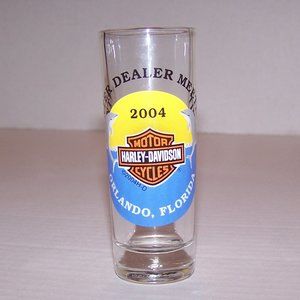 HARLEY DAVIDSON " 2004 " DEALER MEETING ORLANDO FLORDIA SHOT GLASS